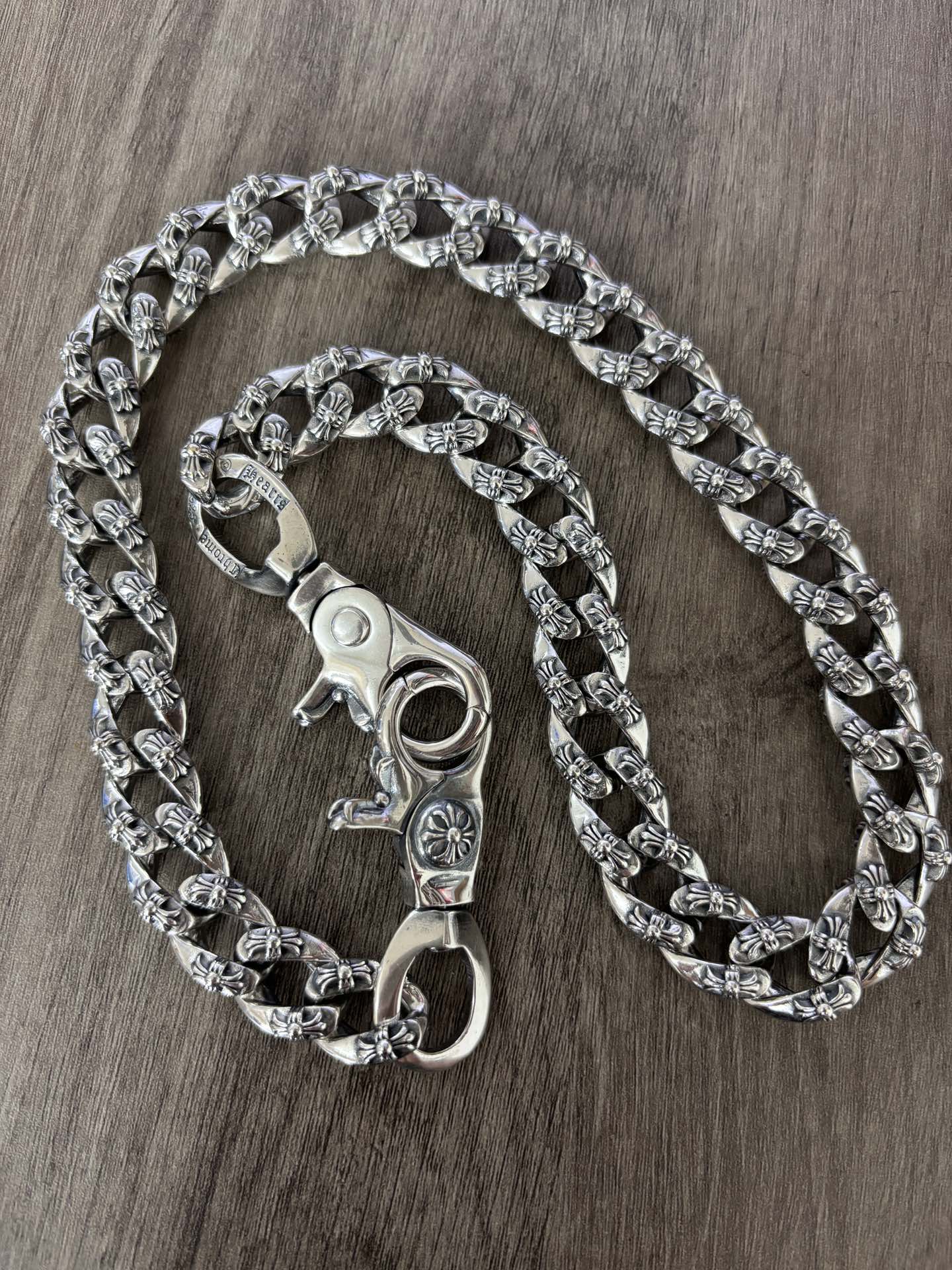 Chrome Hearts Silver Chain with Floral Design